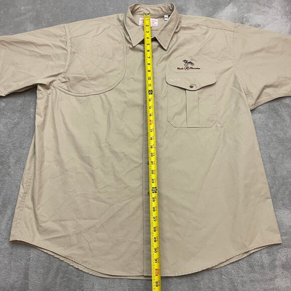 C.C. Filson Padded Shooting Shirt Mens XXL Beige Short Sleeve Made in USA - Picture 5 of 8